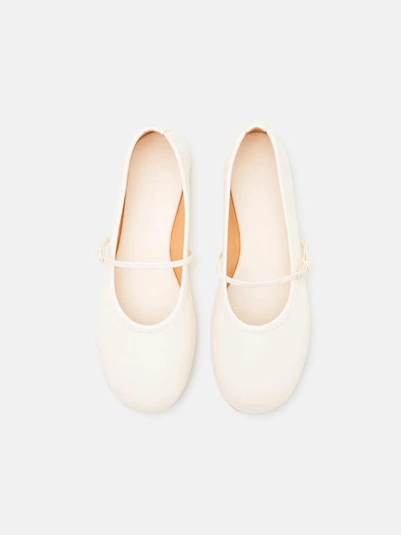Dear Frances Balla Cream Mary Jane Ballet Flats Size 41